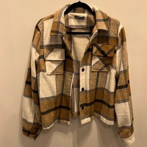 Flannel Lightweight Cropped Jacket